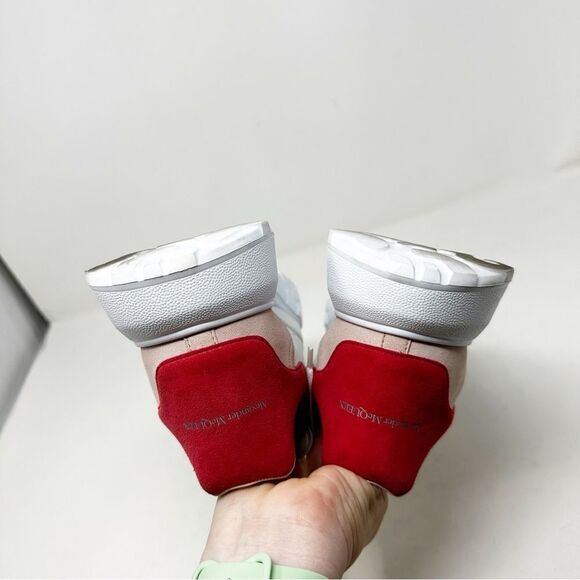 Alexander Mcqueen Court Leather Red Suede Sneakers 39.5 - Picture 11 of 14